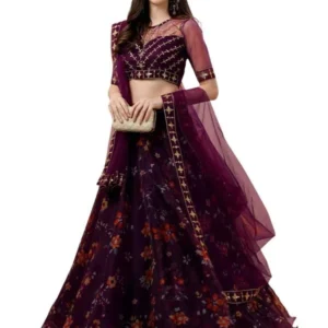 Piludi Women's Floral Digital Printed Lehenga Choli Set